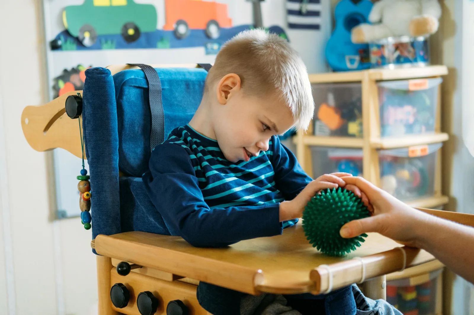 Dr. Shikha guiding cerebral palsy therapy