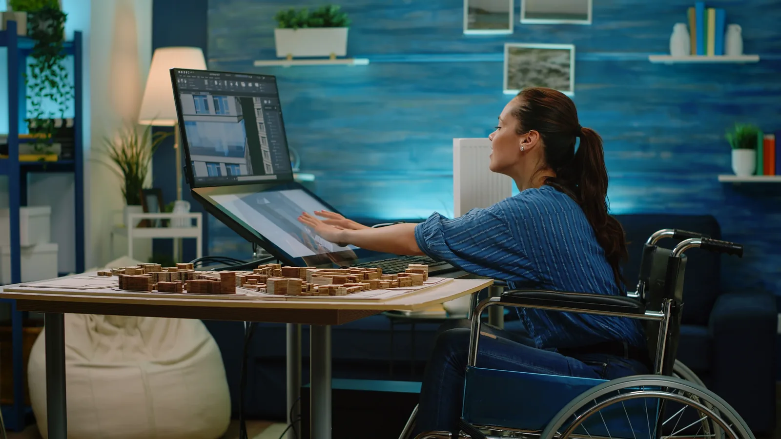 A Cerebron therapist guiding a patient through clinical rehabilitation